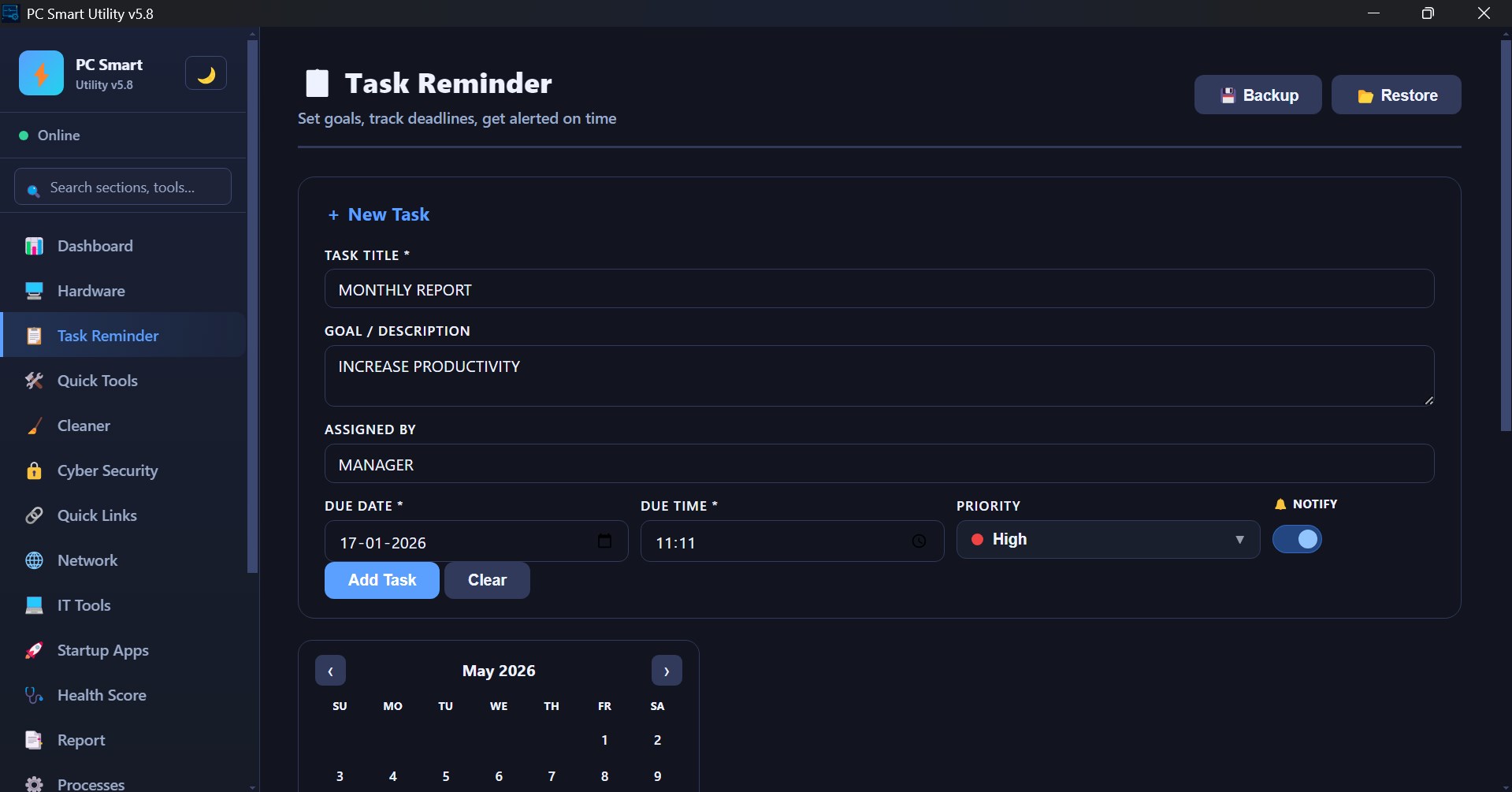 PC Smart Utility screenshot