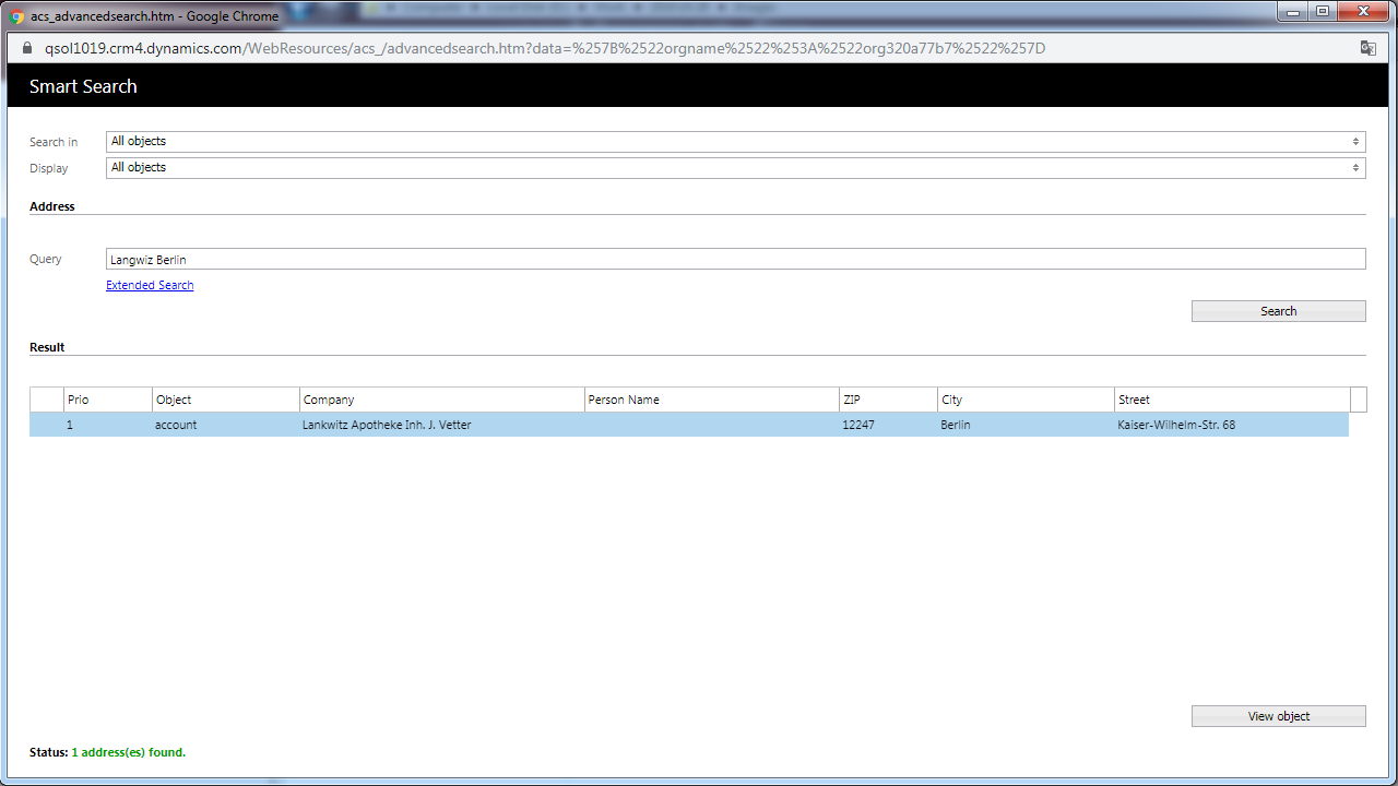 Snapshot 5 of Datenqualität in D'365 Marketing & Sales