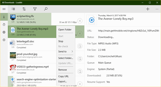 Loadkit Download Manager screenshot 1