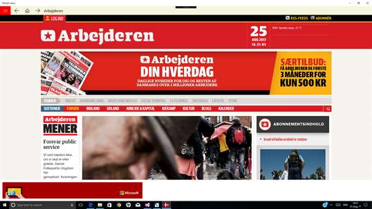 Danish news screenshot 1