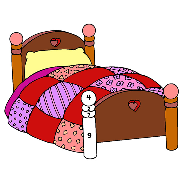 Furniture Color By Number - Interior Designs Coloring Book