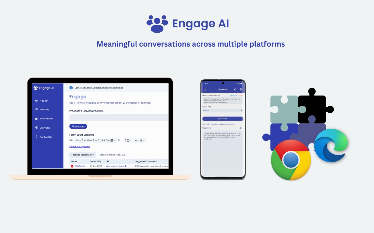 Engage AI - ChatGPT for Social Media
