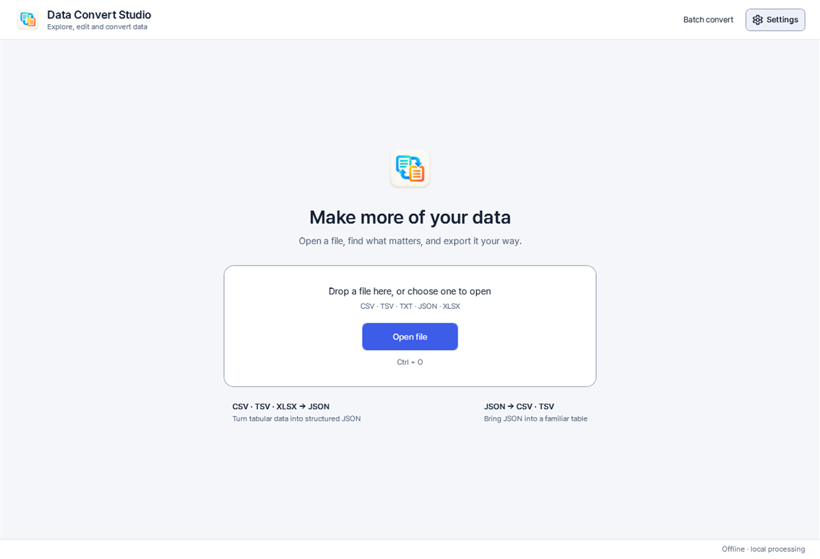#3. Data Convert Studio (Windows) De: jeongdo