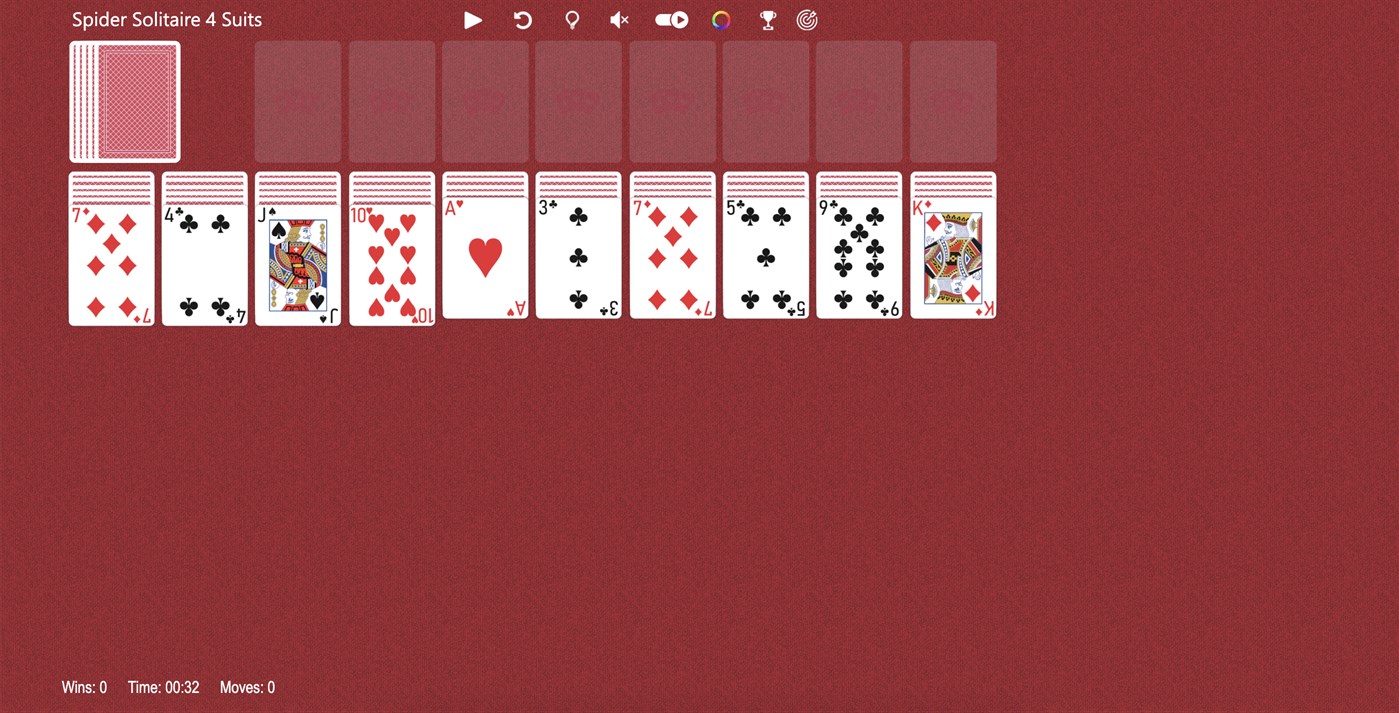 #3. Spider Solitaire 4 Suits (Windows) By: Solitiaren