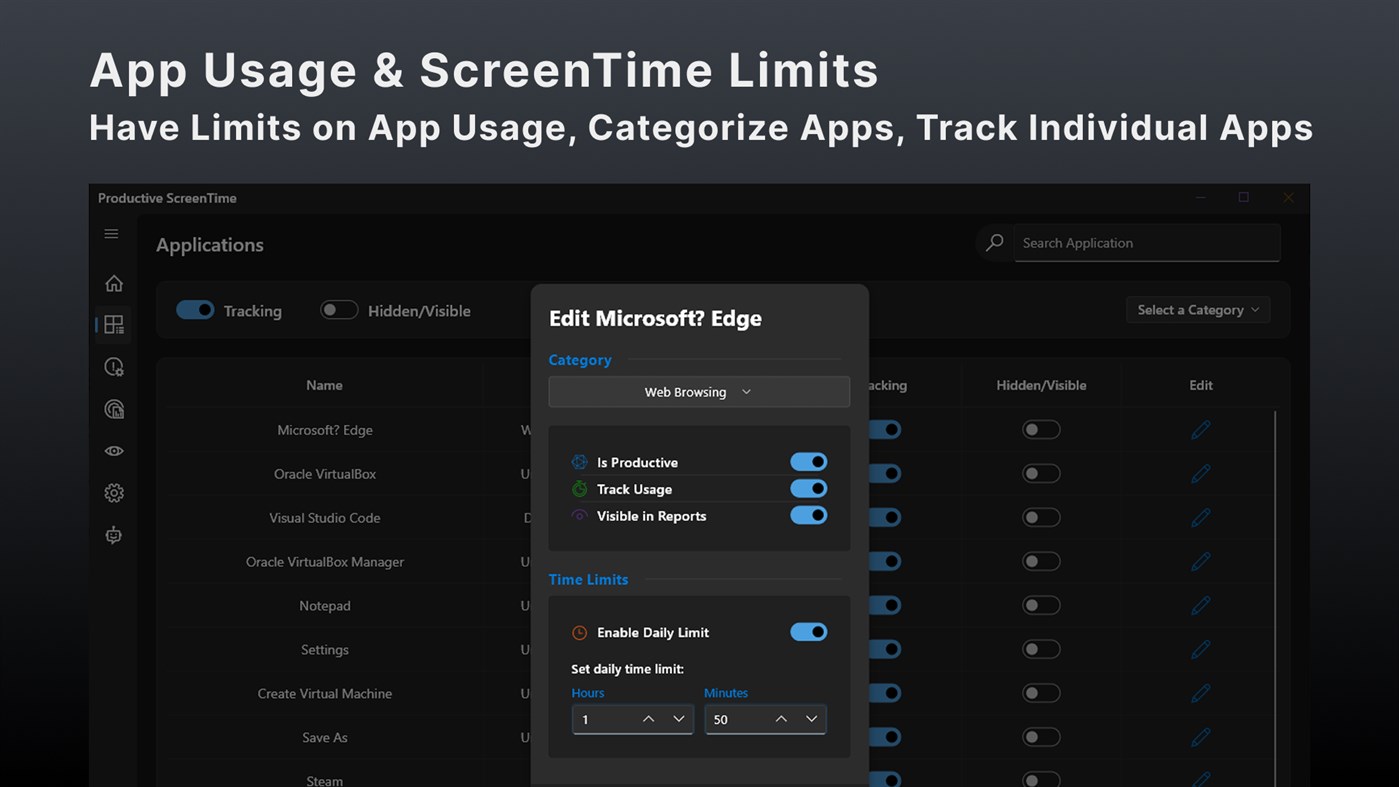 #2. TimeMark - Track Screen Time & App Usage (Windows) Av: Harmanita