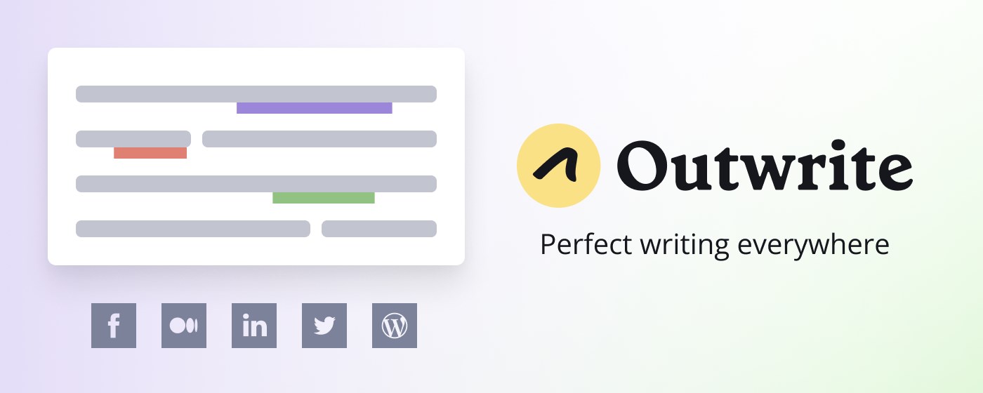 Outwrite — Grammar checker & rewrite tool marquee promo image
