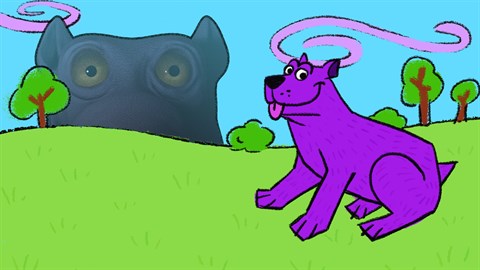 Pepper the Giant Purple Dog