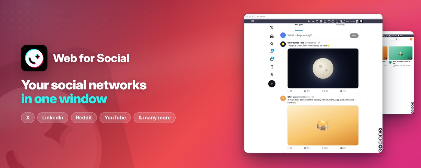Web for Social: Social Apps in One Window