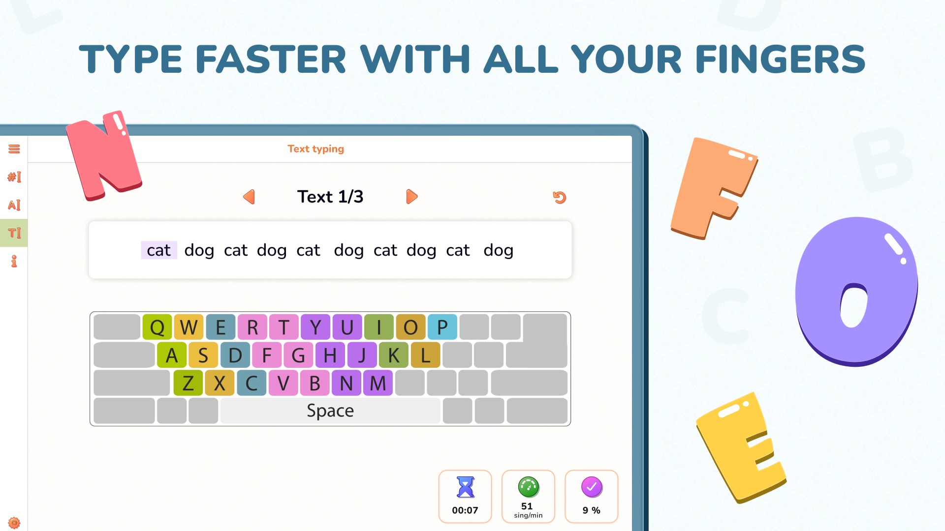 Typing Class for Kids — Qwerty world screenshot