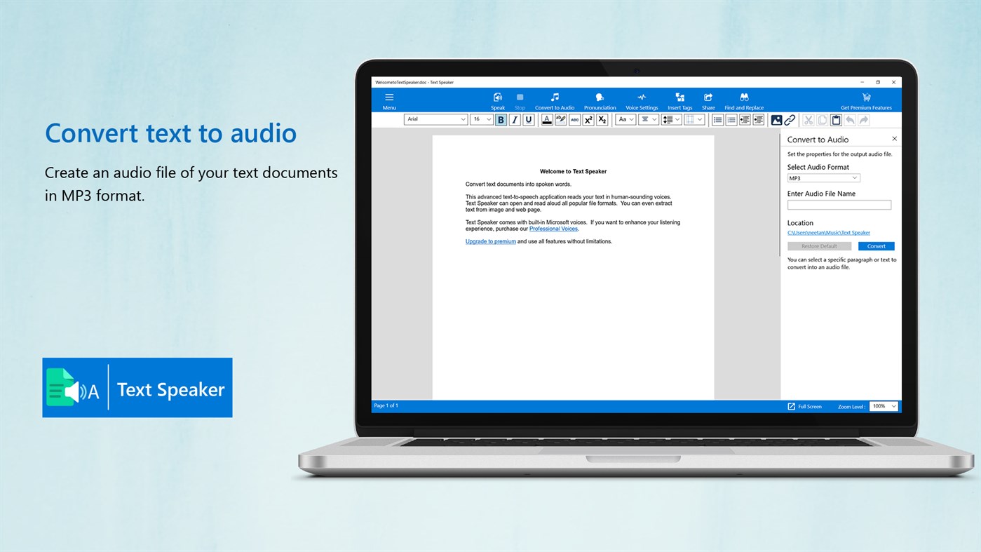 #3. Text-Speaker (Windows) Tekijänä: DeskShare