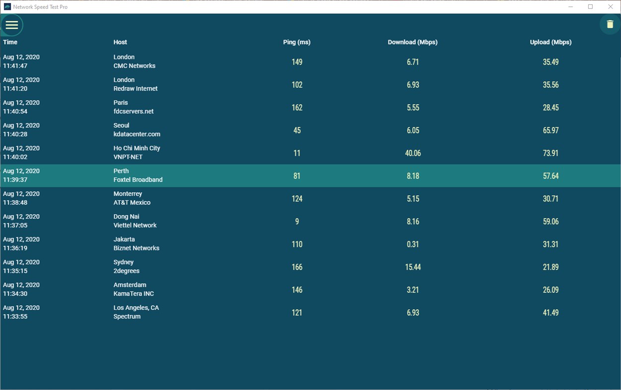 #7. Network Speed Test Pro (Windows) Göre: Magik Hub