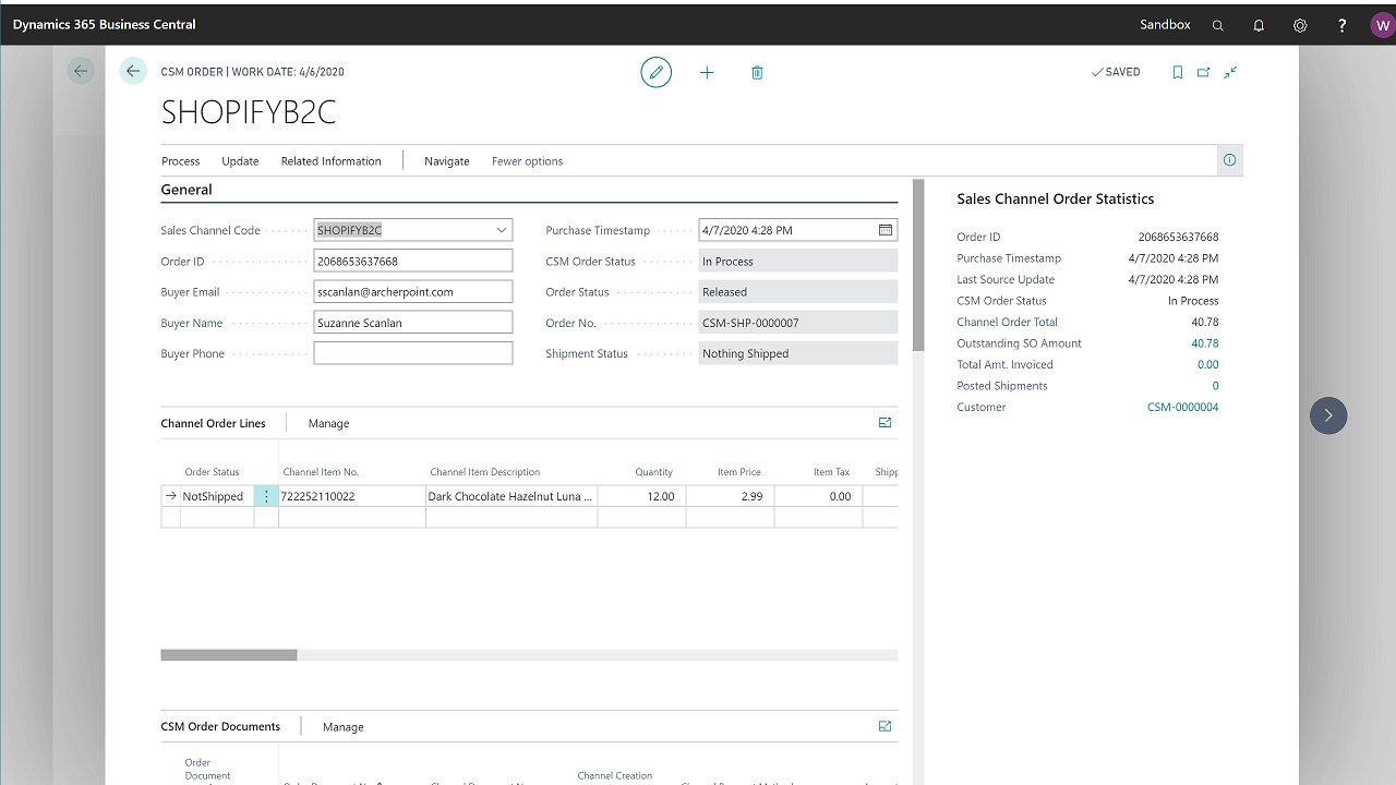 Snapshot 3 of Channel Sales Manager for Shopify