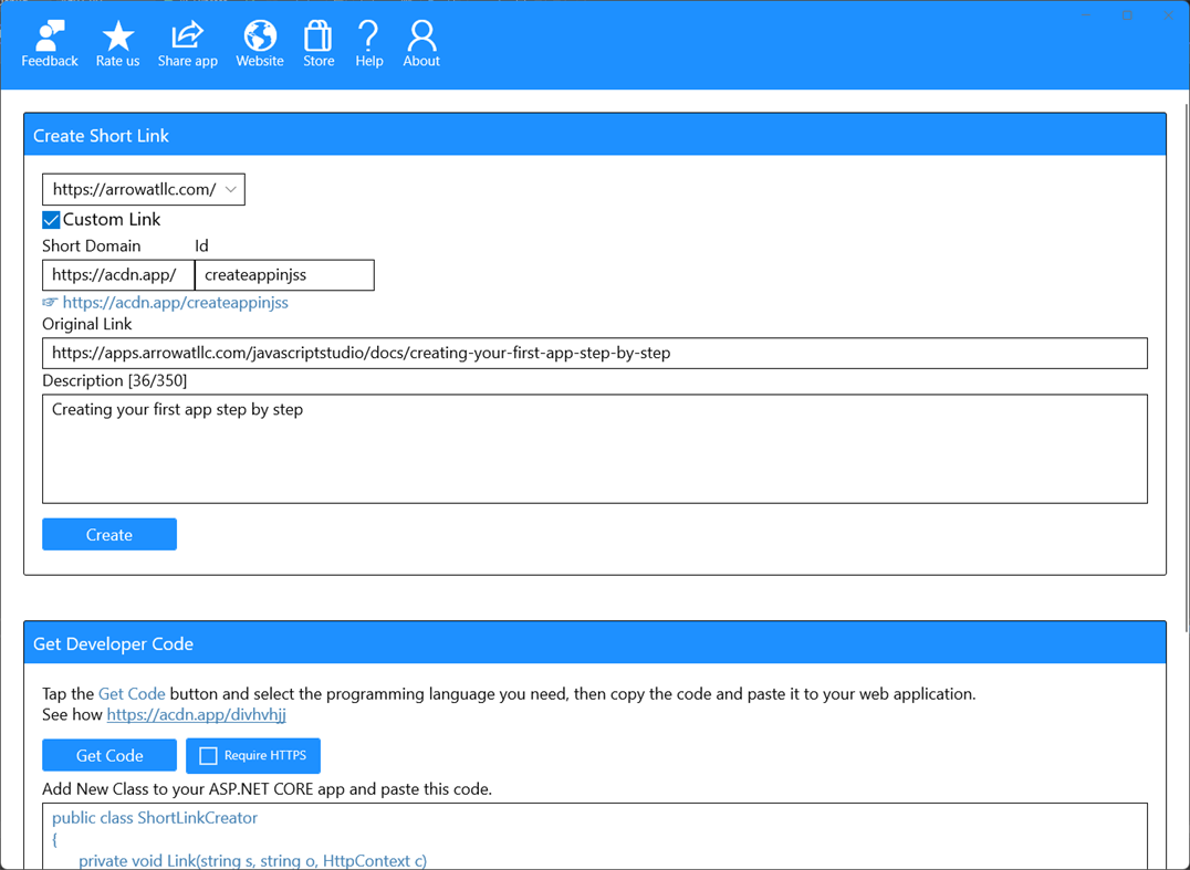 #3. Short Link Creator (Windows) Göre: Melvin Dev