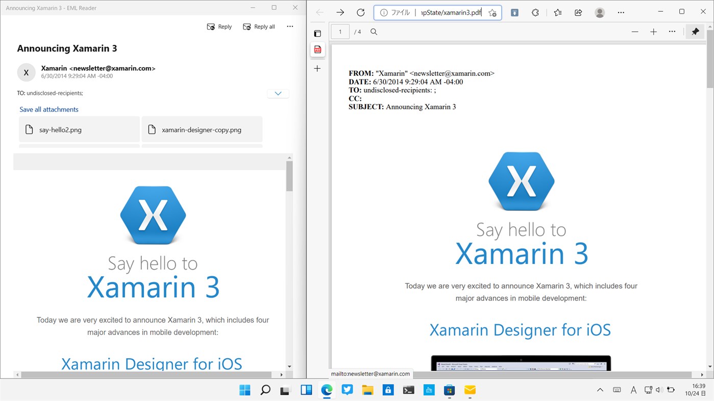 #2. EML Reader (Windows) Által: ayamadori