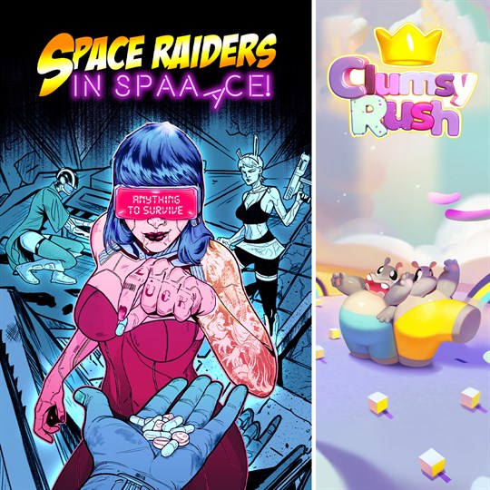 Space Raiders in Space + Clumsy Rush for xbox