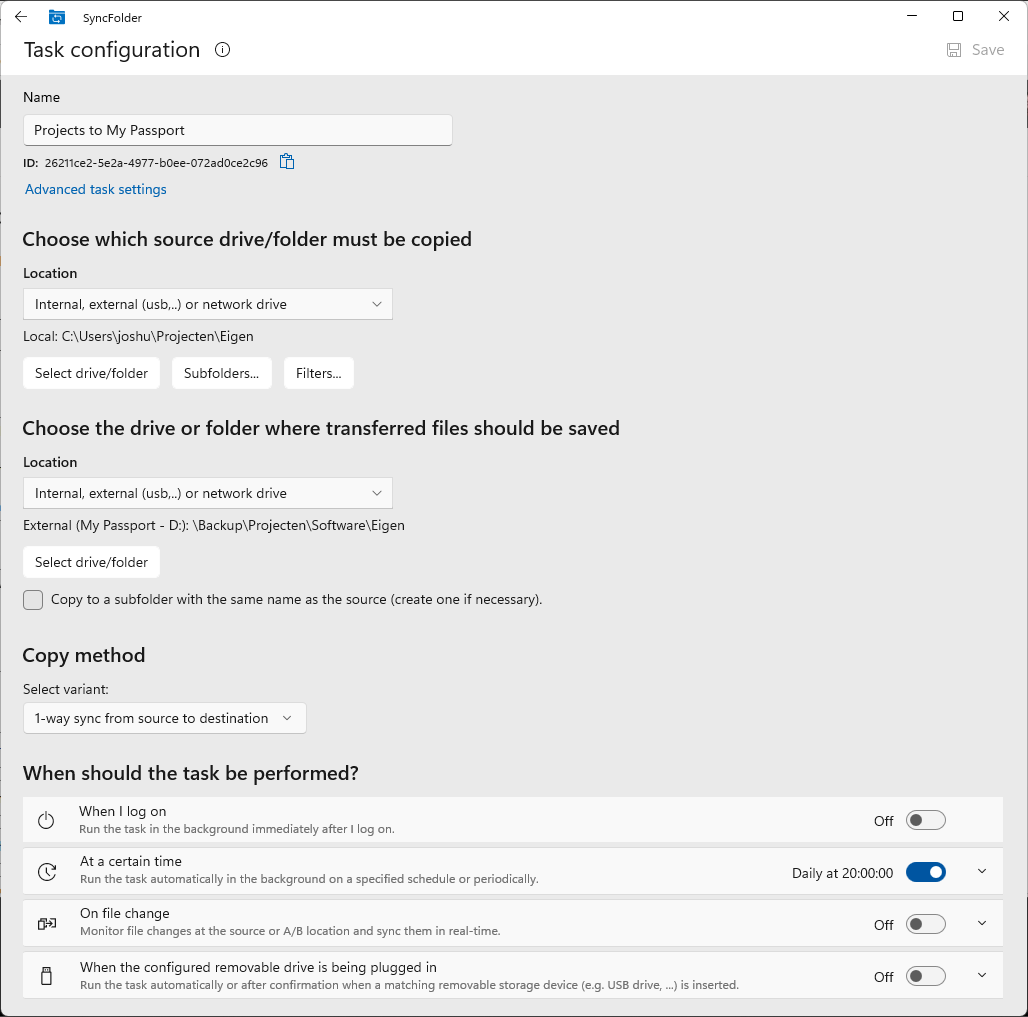 SyncFolder screenshot