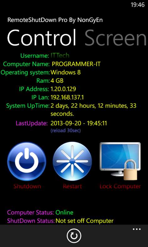 RemoteShutDown Pro Screenshots 2