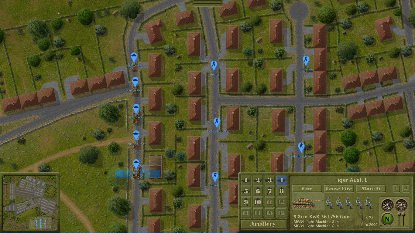 Advance through a built-up area