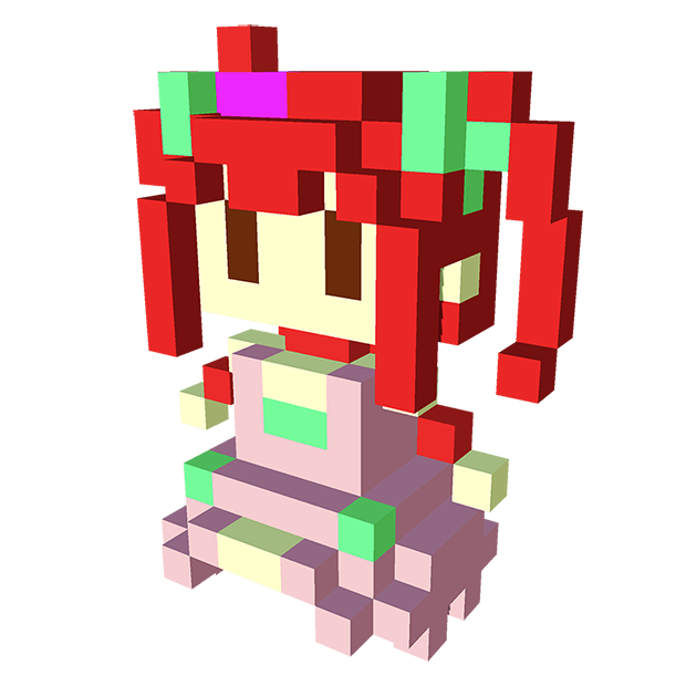 Girls 3D Color by Number - Voxel Coloring Book