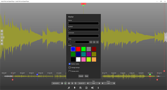 Audio Pitch and Speed Player screenshot 1