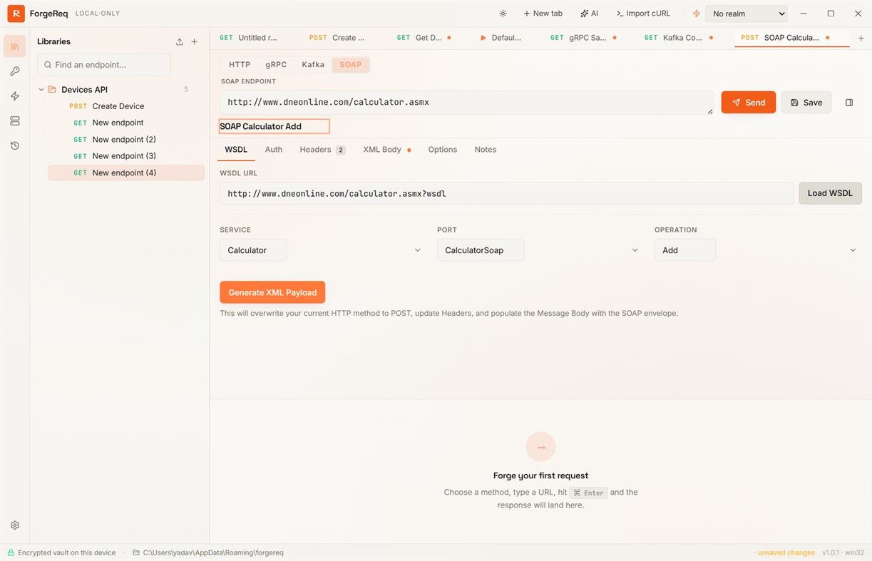 #9. ForgeReq REST Client (Windows) بواسطة: nikhily