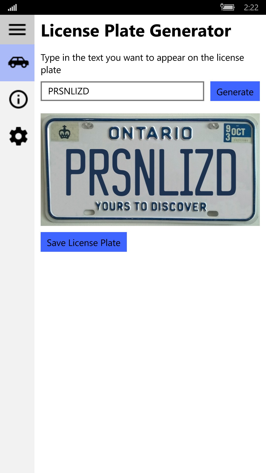 license plate generator online
