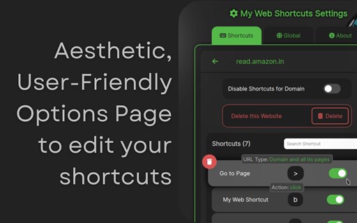 My Web Shortcuts — Keyboard Click Shortcuts
