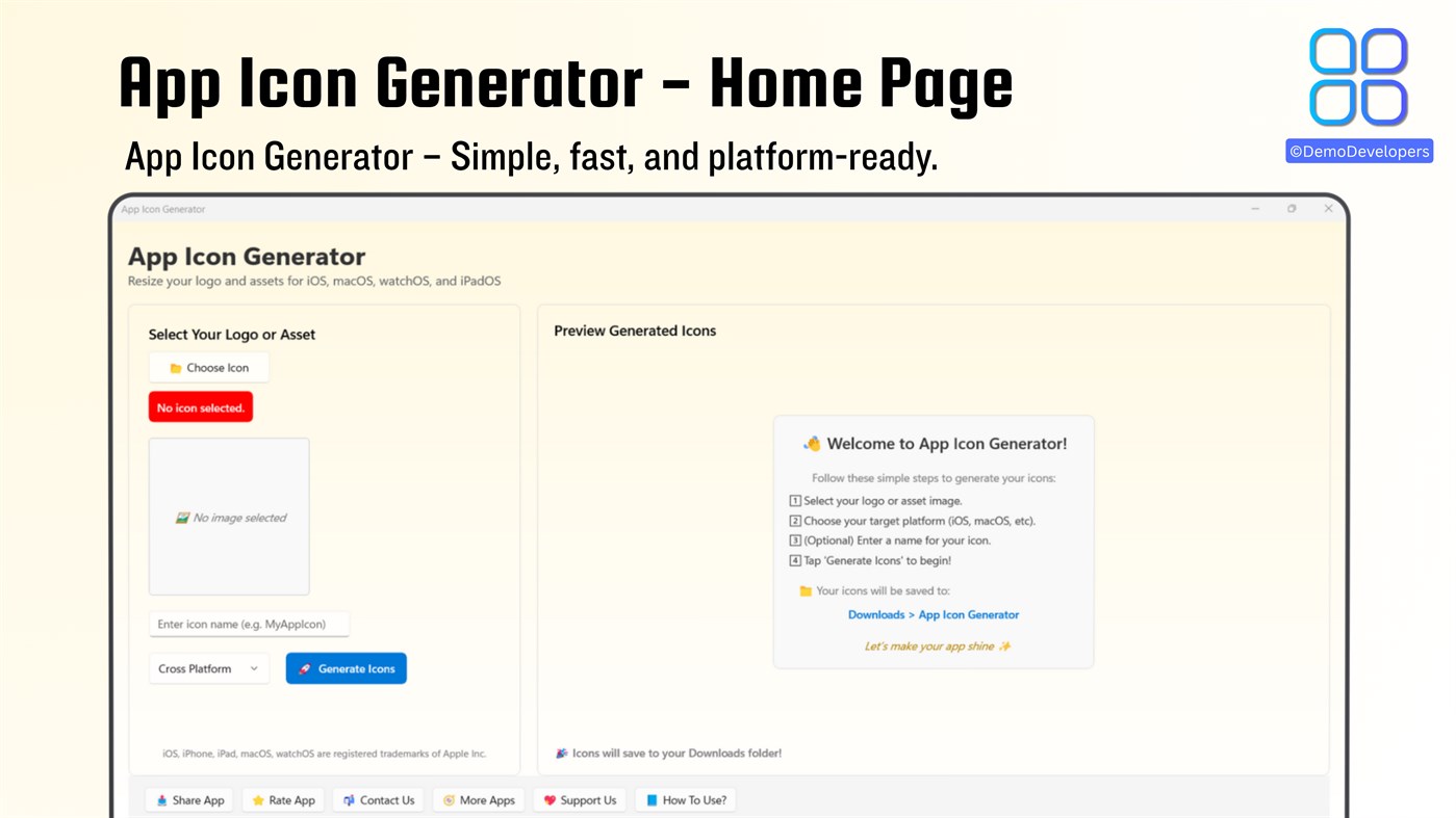 #1. Icon Generator For Your App (Windows) Podle: Demo Developers