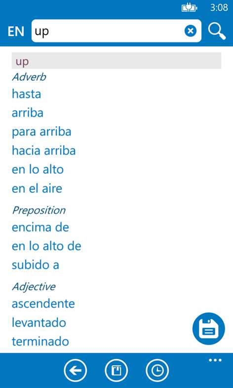 Spanish English dictionary ProDict Screenshots 2