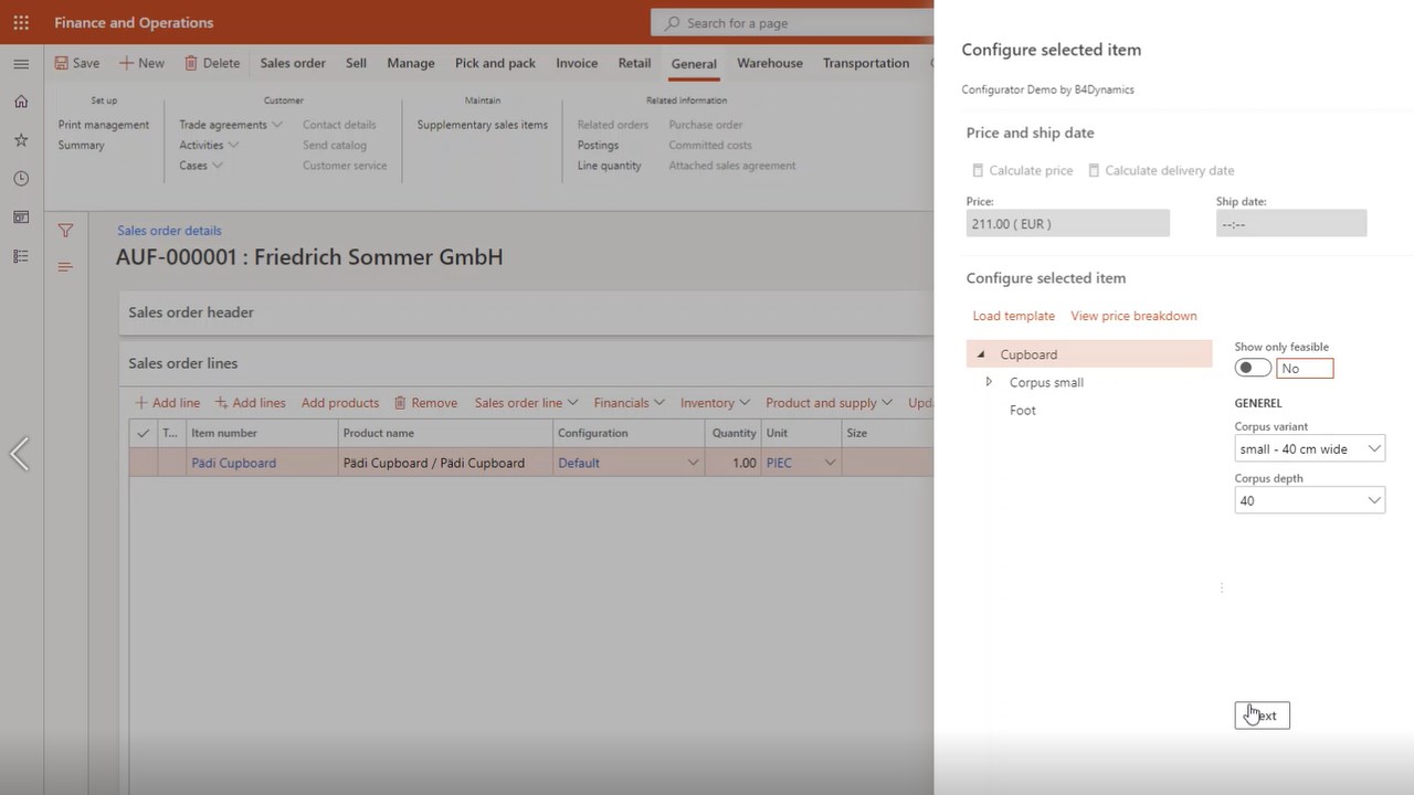 Snapshot 7 of b4dynamics Product Configurator
