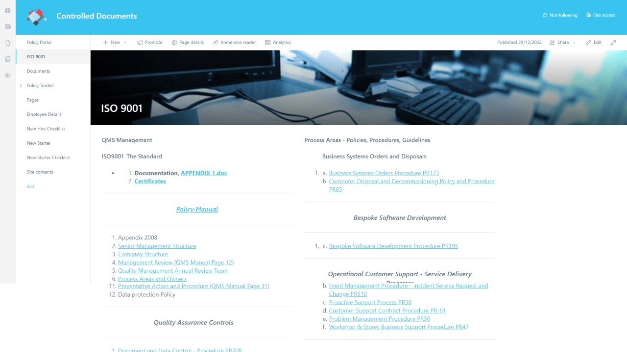 Snapshot 4 of ISO Document Managment for Manufacturing
