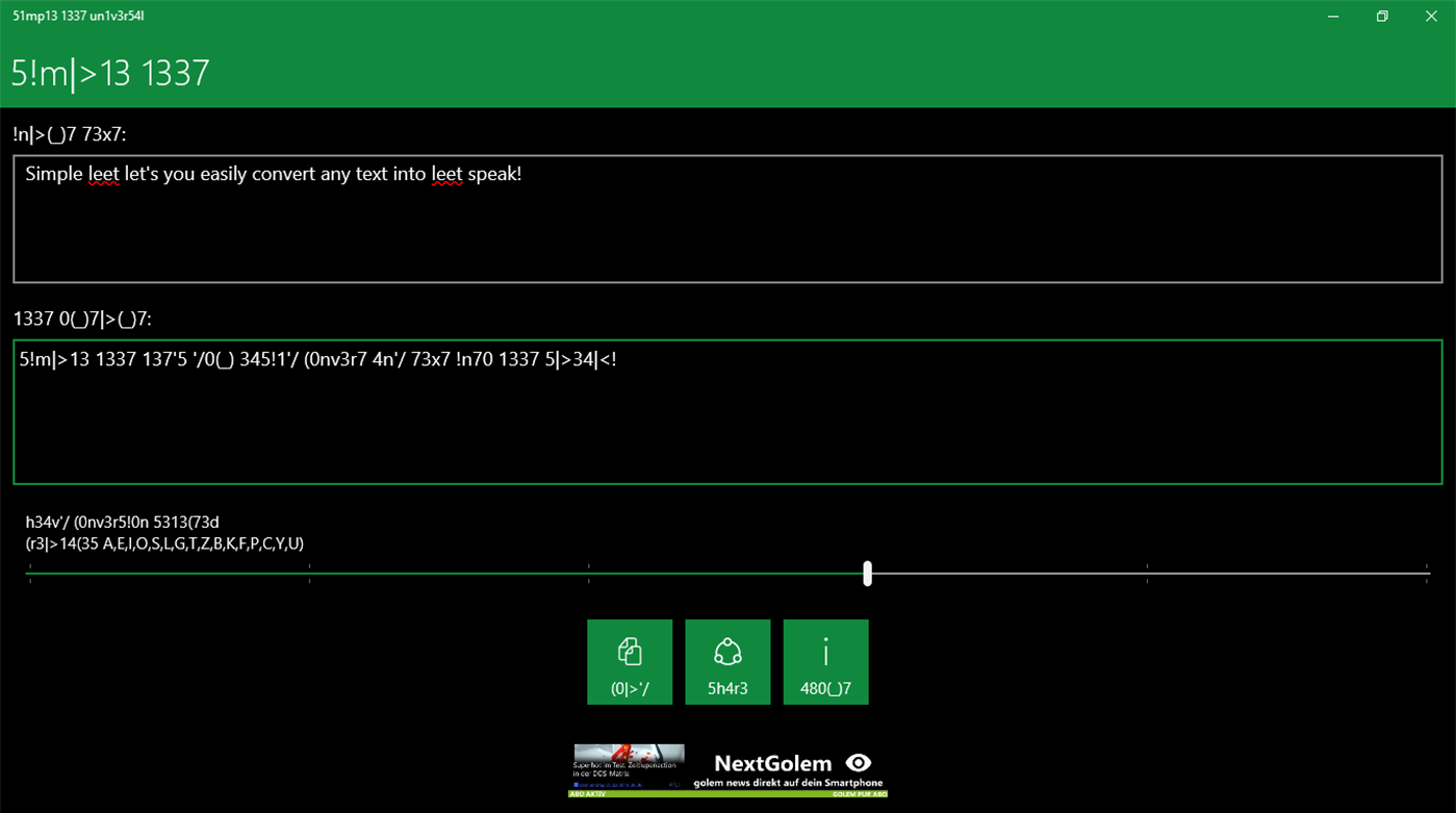 #1. Simple Leet Universal (Windows) Podle: MSiccDev