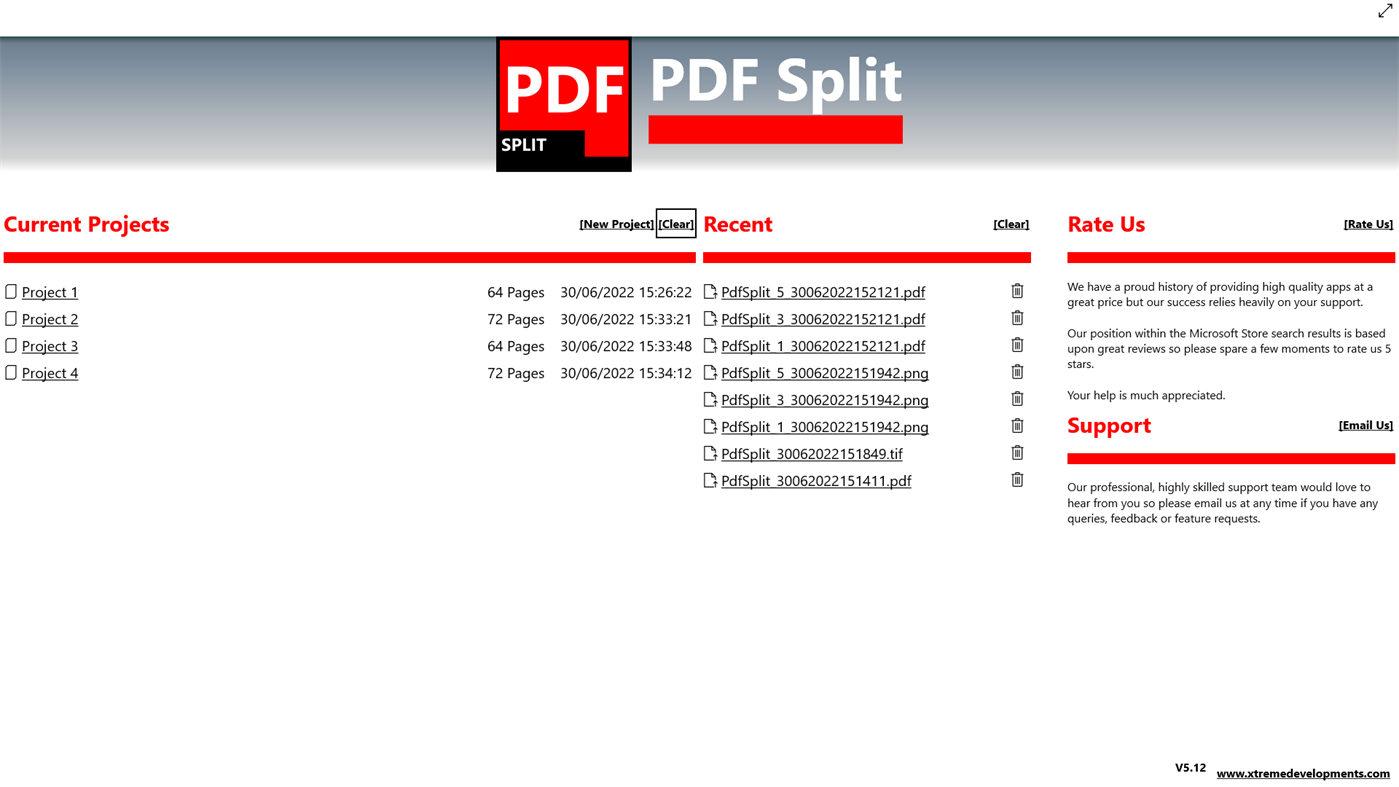 #5. PDF Split (Windows) بواسطة: XtremeDevelopments.com Ltd