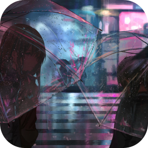 Rainy Day Anime Girl 4K Wallpaper HomePage icon
