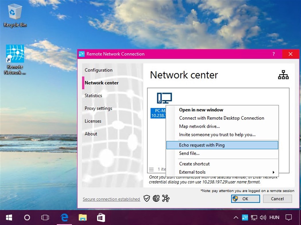 #5. Remote Network Connection (Windows) Με: CloudTrust Kft.