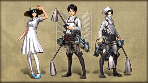 Mikasa Costume "Summer Festival" + Clean-up Eren & Levi costume