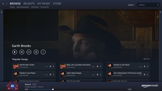 Amazon Music screenshot