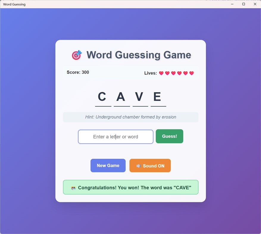 #2. Word Guessing (Windows) 由: RollerNiGi