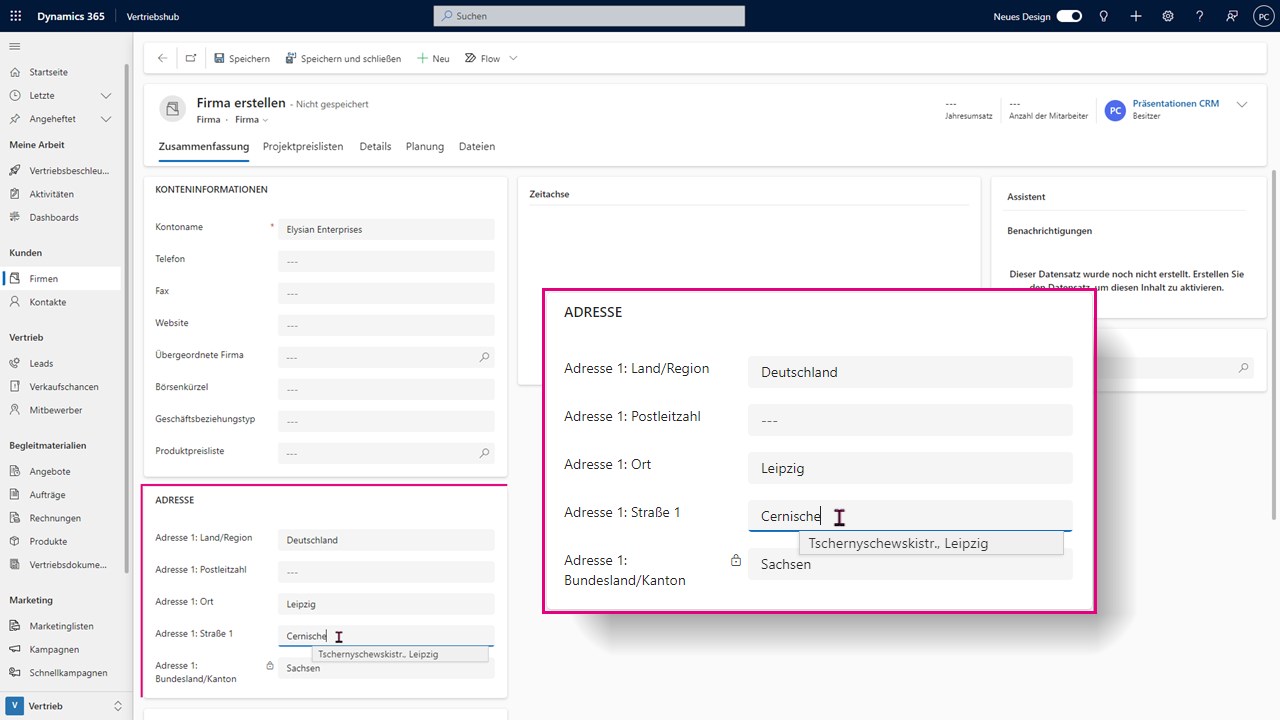 Snapshot 3 of Address Validation for D‘365 Marketing & Sales