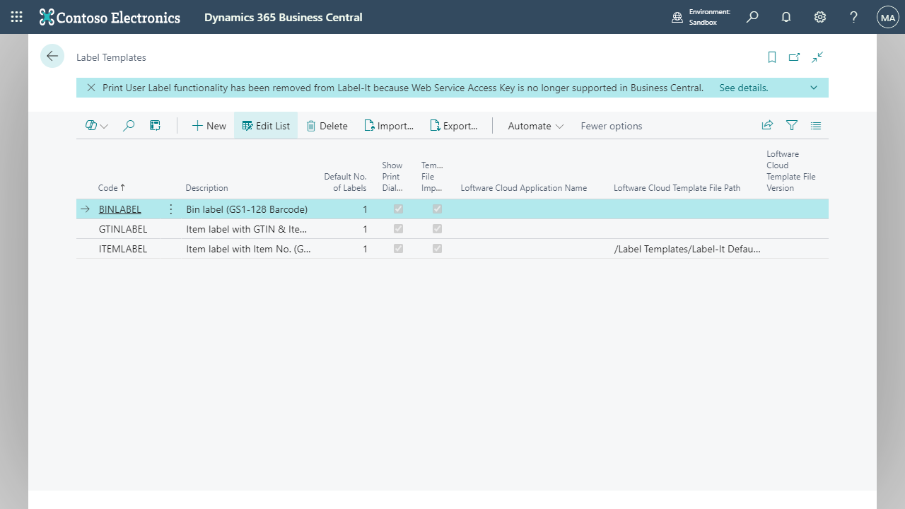 Snapshot 5 of Print-It with Loftware Cloud