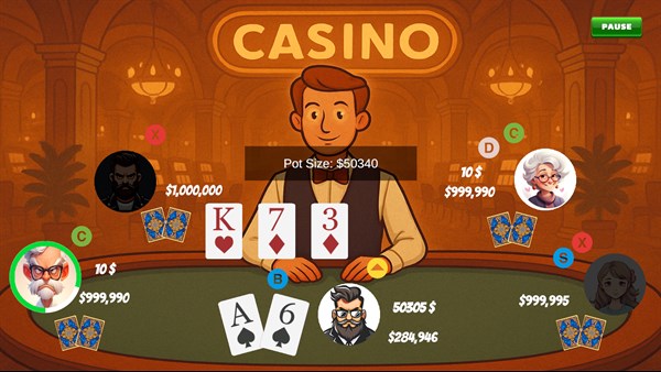 Poker Texas Holdem and Slot Machine Simulator — 1