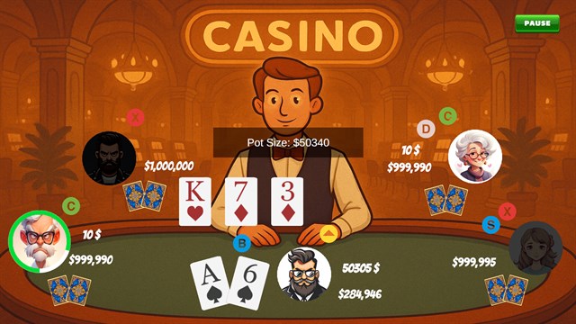 Poker Texas Holdem and Slot Machine Simulator screenshot 1