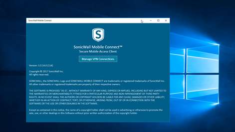 SonicWall Mobile Connect Screenshots 1