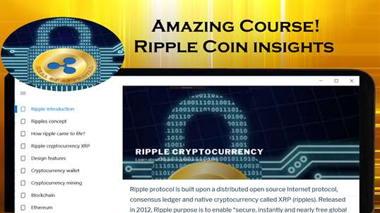 Ripple cryptocurrency XPR - Crypto altcoin course screenshot 1