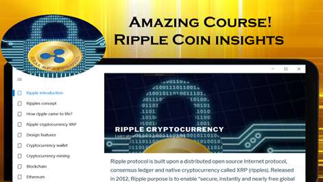 Ripple cryptocurrency XPR - Crypto altcoin course Screenshots 1