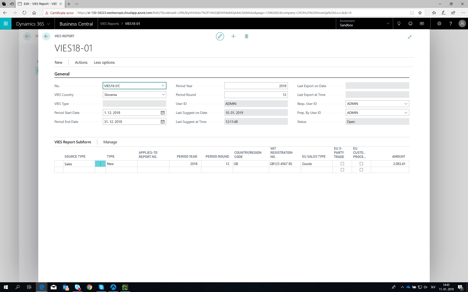 Snapshot 1 of BE-terna Localization for Croatia, Serbia and Slovenia