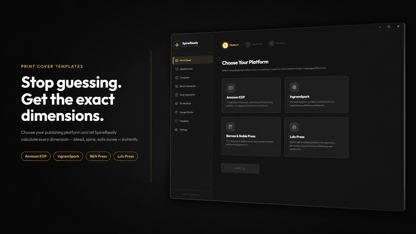 #1. SpineReady: Book Cover Templates for Every Platform (Windows) 作者: ZK Publishing