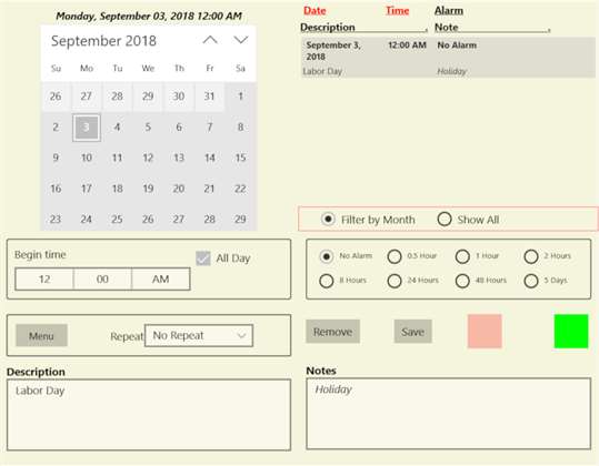 CalendarDiary screenshot 1