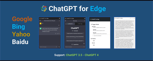 ChatGPT for Edge - All Popular Search Engine marquee promo image
