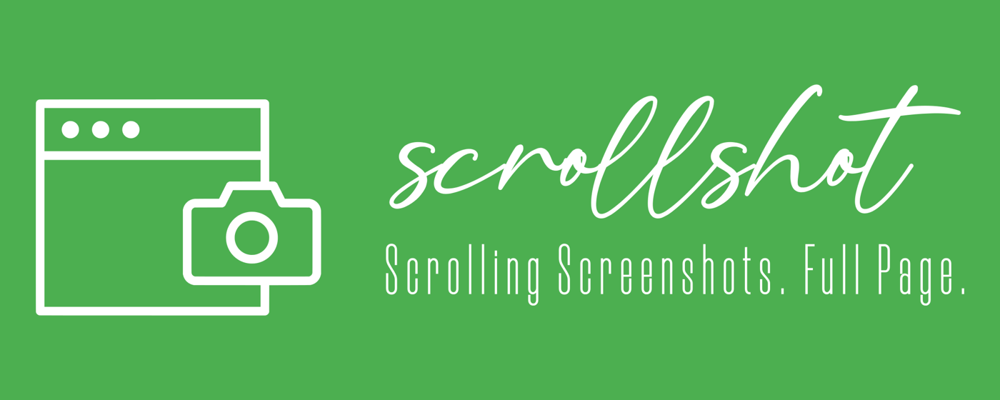 Scrollshot: Scrolling Screenshots. Full Page. marquee promo image